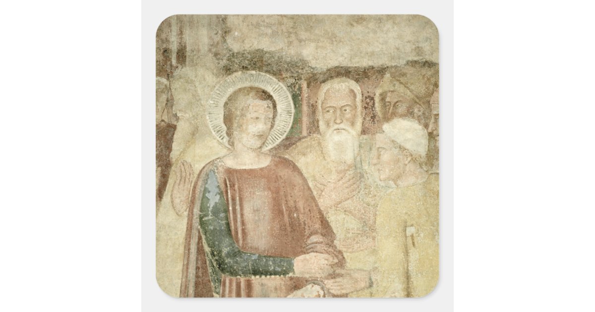 Detail of St. Ranieri in the Holy Land Square Sticker | Zazzle