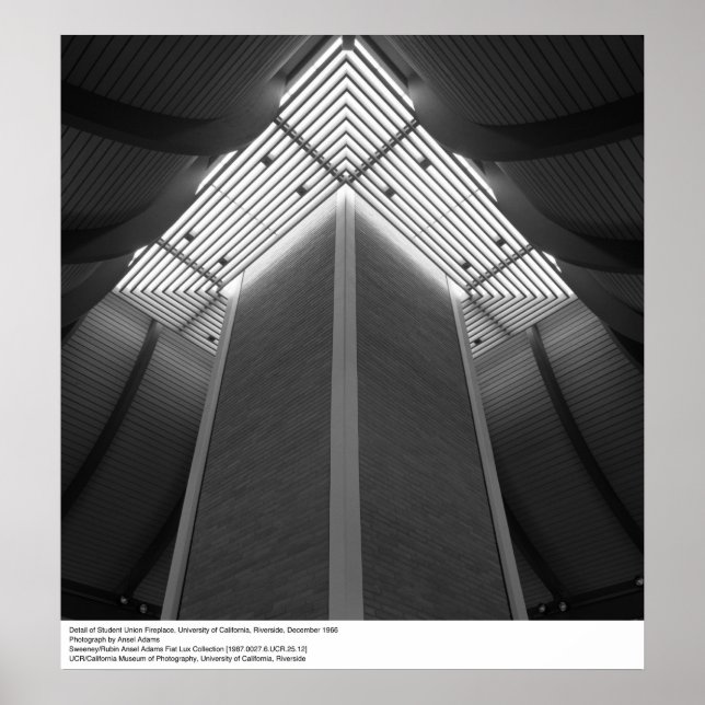 Detail of Student Union Fireplace, UCR, 1966 Poster (Front)