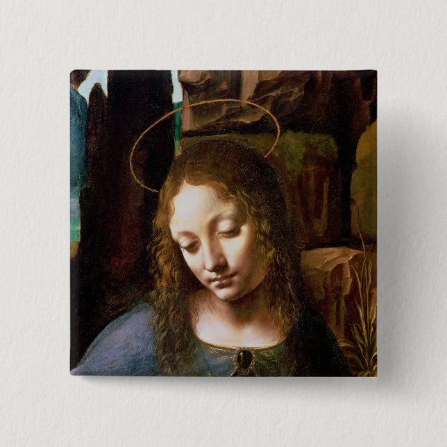 Detail of the Head of the Virgin Button (Front)