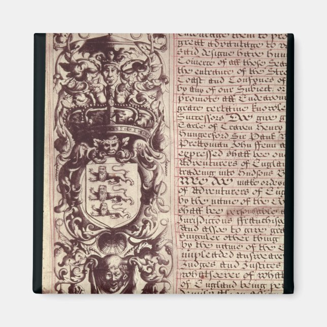 Detail of the left hand margin magnet (Front)