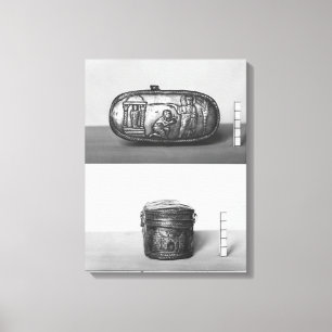 Detail of the lid of a pyxide canvas print