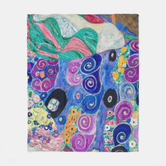 Detail of The Maiden by Gustav Klimt Fleece Blanket