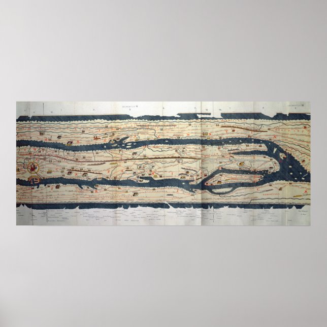 Detail of the Peutinger Table Poster (Front)