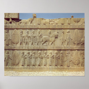 Detail of the relief frieze on the east stairway poster