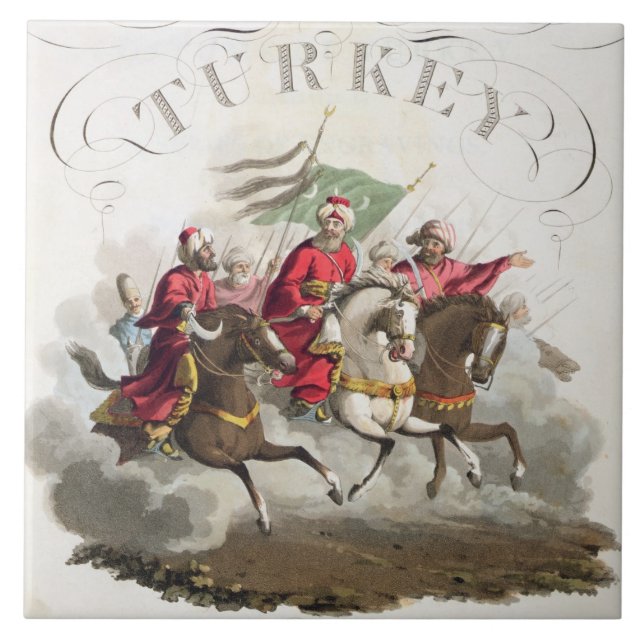 Detail of title page, from 'Costumes of the Variou Ceramic Tile (Front)