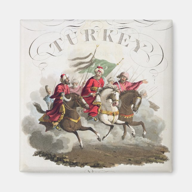 Detail of title page, from 'Costumes of the Variou Magnet (Front)