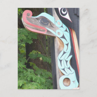 Detail of Totem Pole Postcard