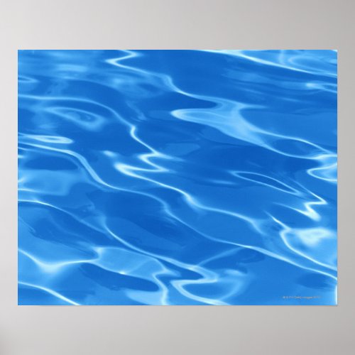 Detail of water ripples in swimming pool poster