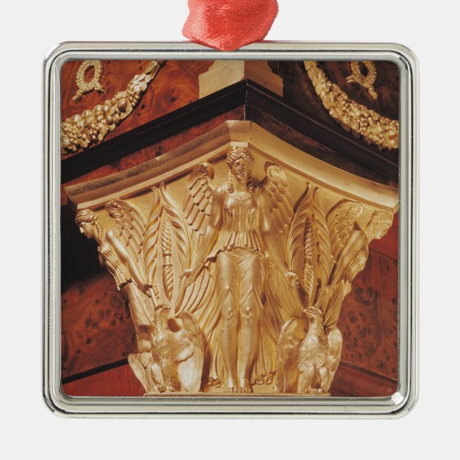 Detail of winged victory metal ornament (Front)