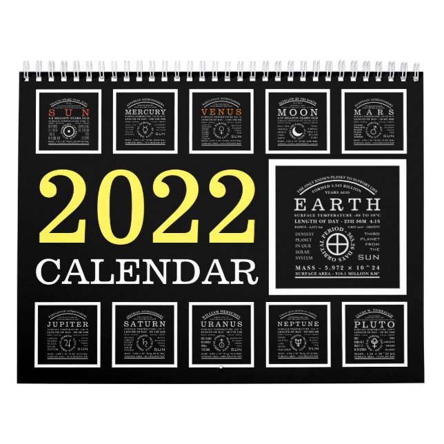 Detailed Astronomy Symbol Calendar (Cover)