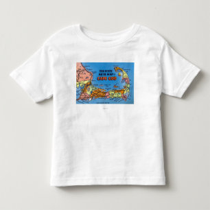Detailed Auto Map of Cape Cod Toddler T-shirt