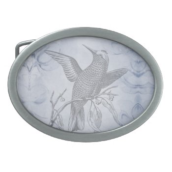 Detailed Bird Line Drawing Art Pastel Blue Belt Buckle by LouiseBDesigns at Zazzle