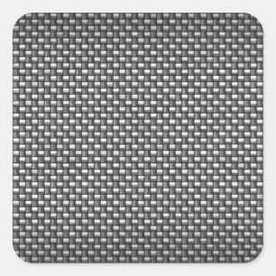 Detailed Carbon Fiber Textured Square Sticker
