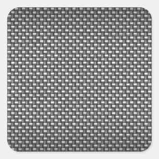 Detailed Carbon Fiber Textured Square Sticker