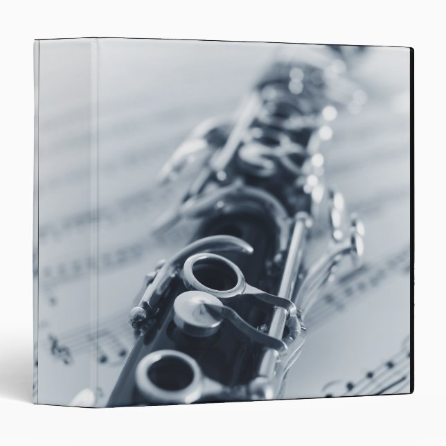 Detailed Clarinet 3 Ring Binder (Front/Spine)