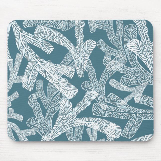Detailed Coral Pattern Mouse Pad (Front)