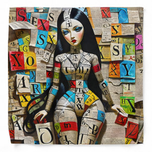 Detailed crosswords are the perfect doll for those bandana