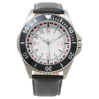 Detailed dial in different colors wrist watch