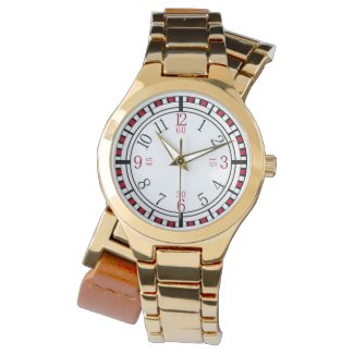 Detailed dial in different colors wristwatch