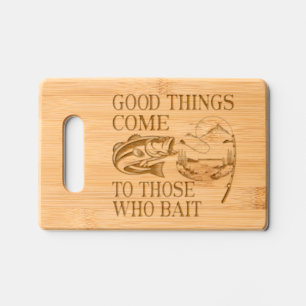 Detailed Fishing Engraved Cutting Board