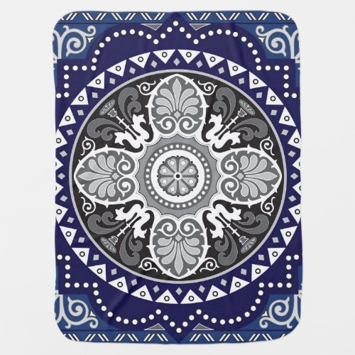 Detailed Floral Scarf Paisley Design Baby Blanket
