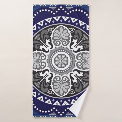 Detailed Floral Scarf Paisley Design Bath Towel