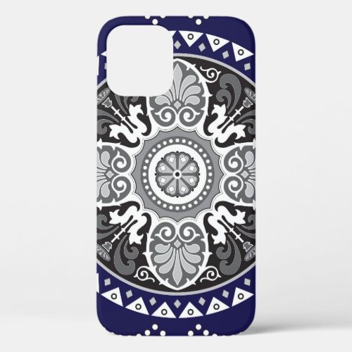 Detailed Floral Scarf Paisley Design iPhone 12 Case