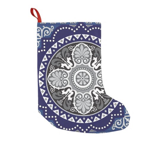 Detailed Floral Scarf Paisley Design Small Christmas Stocking