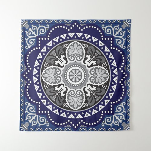 Detailed Floral Scarf Paisley Design Tapestry