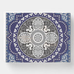Detailed Floral Scarf Paisley Design Wooden Box Sign