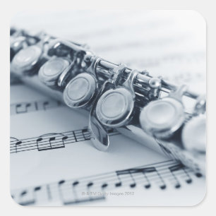 Detailed Flute Square Sticker