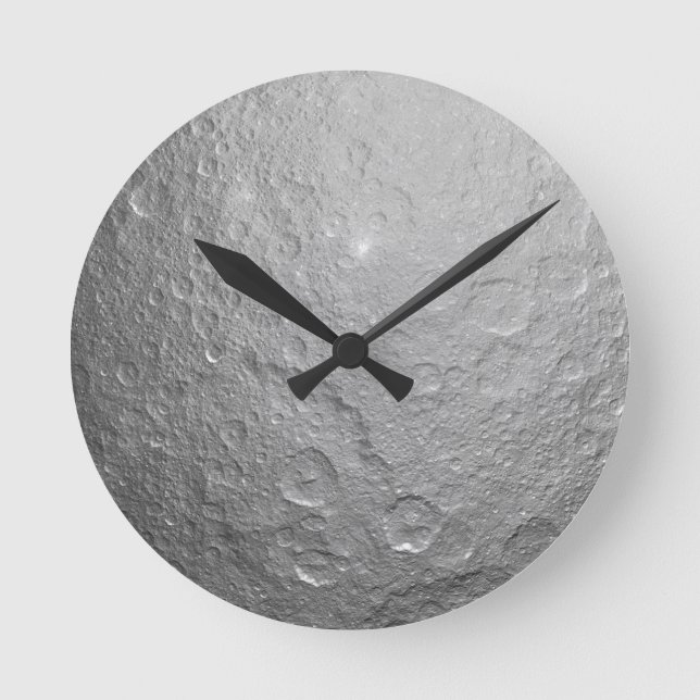 Detailed Full Moon Photo | High-Res Lunar Surface Round Clock (Front)