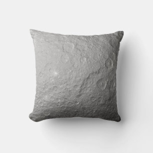 Detailed Full Moon Photo   High-Res Lunar Surface Throw Pillow