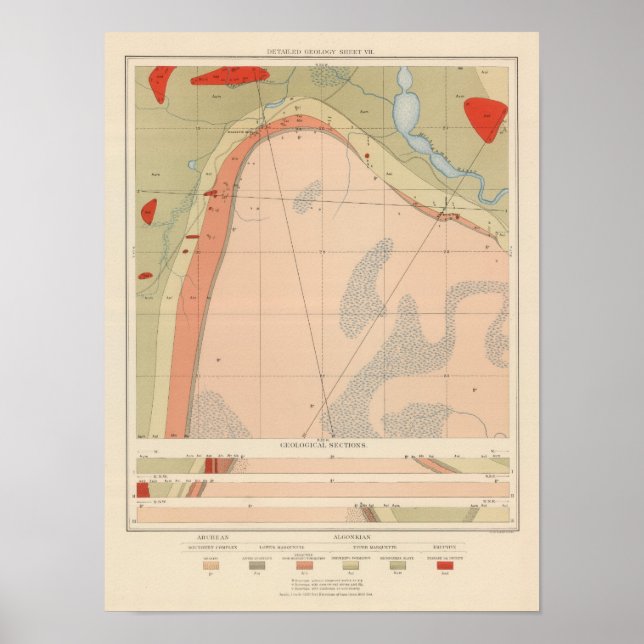 Detailed Geology Sheet VII Poster (Front)