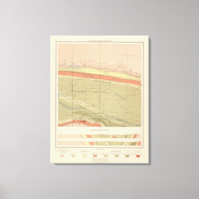 Detailed Geology Sheet XII Canvas Print (Front)