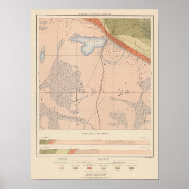 Detailed Geology Sheet XIII Poster (Front)