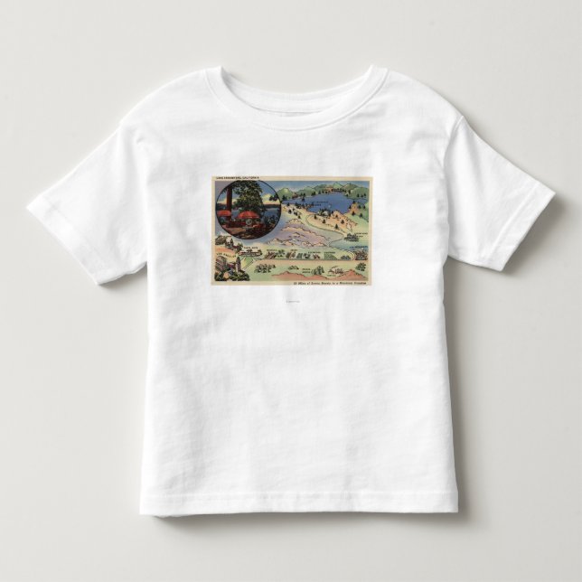 Detailed Map from LA to the Lake Toddler T-shirt (Front)
