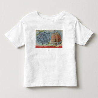 Detailed Map, Lycoming Hotel - Williamsport, PA Toddler T-shirt