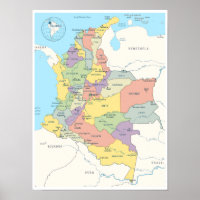 Detailed Map of Colombia