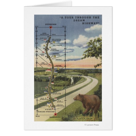 Detailed Map of the "Dream Highway" Cards (Front)