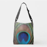 Detailed Peacock Feather Crossbody Bag