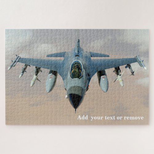 Detailed photograph F_16 Falcon USAF fighter jet Jigsaw Puzzle