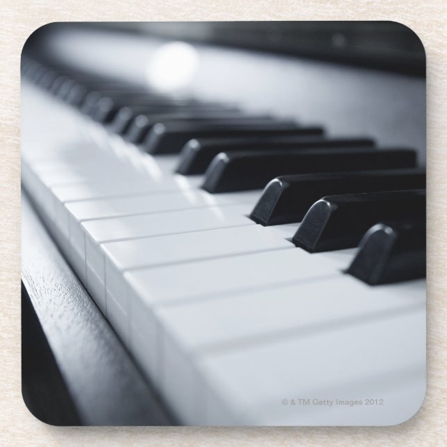 Detailed Piano Keys Beverage Coaster (Front)