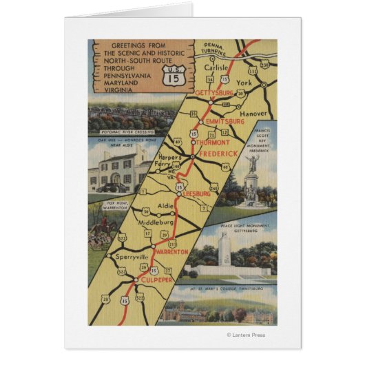 Detailed Postcard of Route 15 (Front)