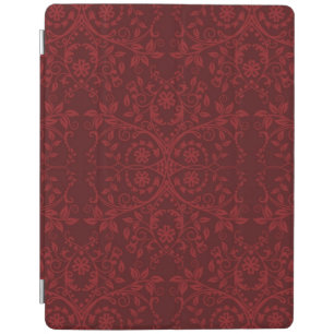Detailed Red Floral Wallpaper iPad Smart Cover