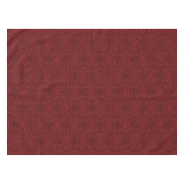 Detailed Red Floral Wallpaper Tablecloth (Front (Horizontal))