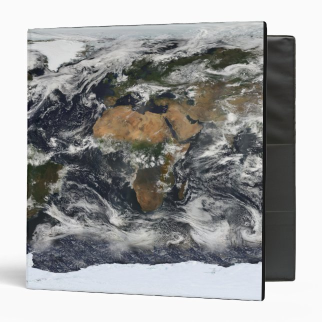 Detailed satellite view of Earth 3 Ring Binder (Front/Inside)