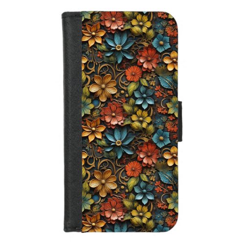 Detailed seamless pattern inspired by Tim Holtz iPhone 87 Wallet Case