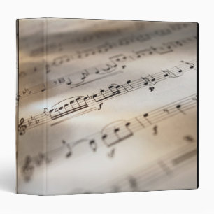 Detailed Sheet Music 3 Ring Binder