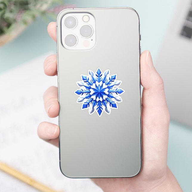 Detailed Snowflake Design Sticker (Phone)
